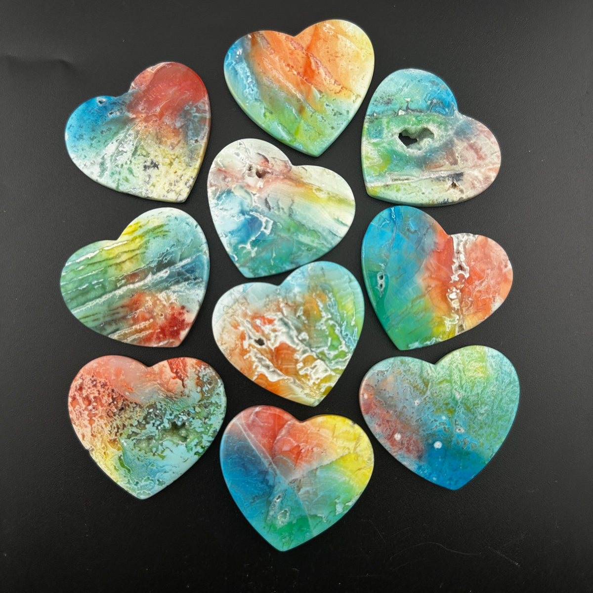 Tom’s Fave: Rainbow-dyed White Lace Agate