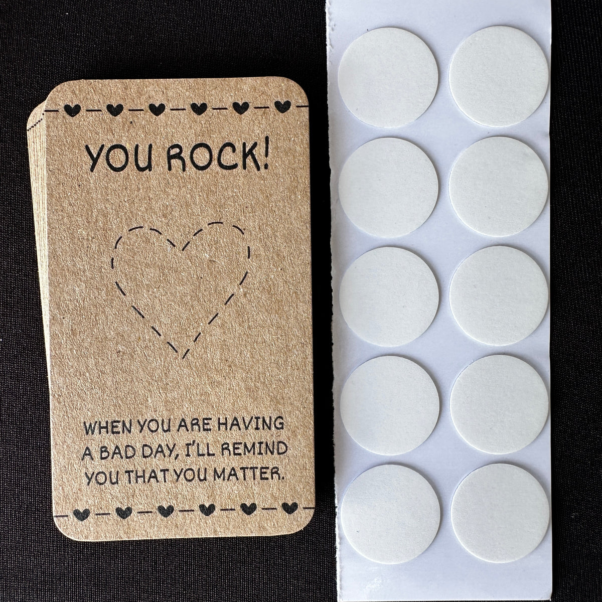 YOU ROCK! Affirmation Card + Adhesive Dot