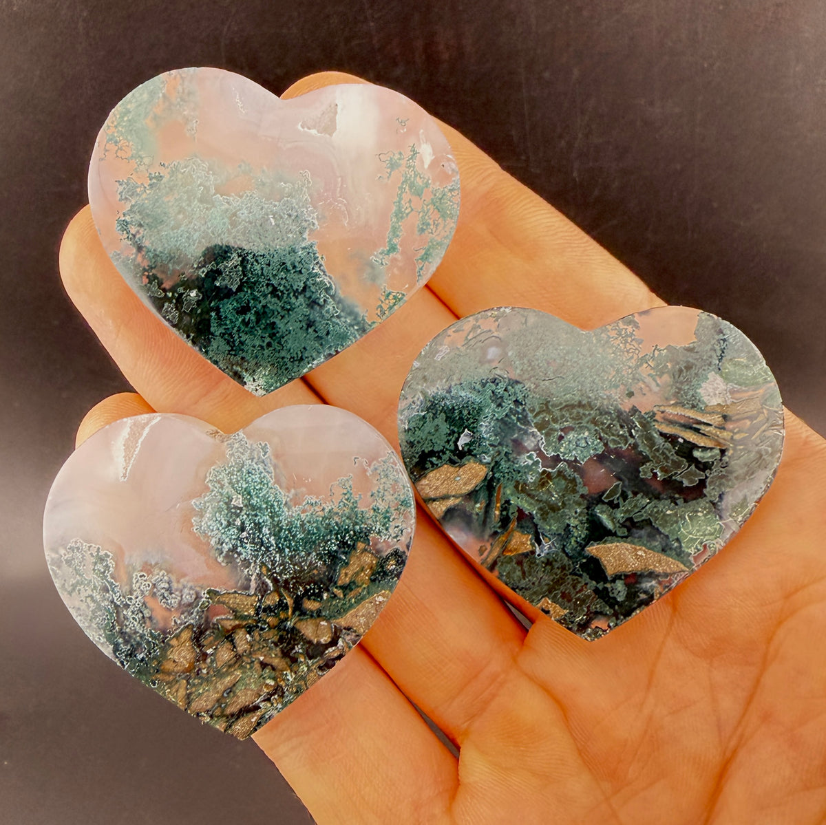 Large Dark Green Moss Agate