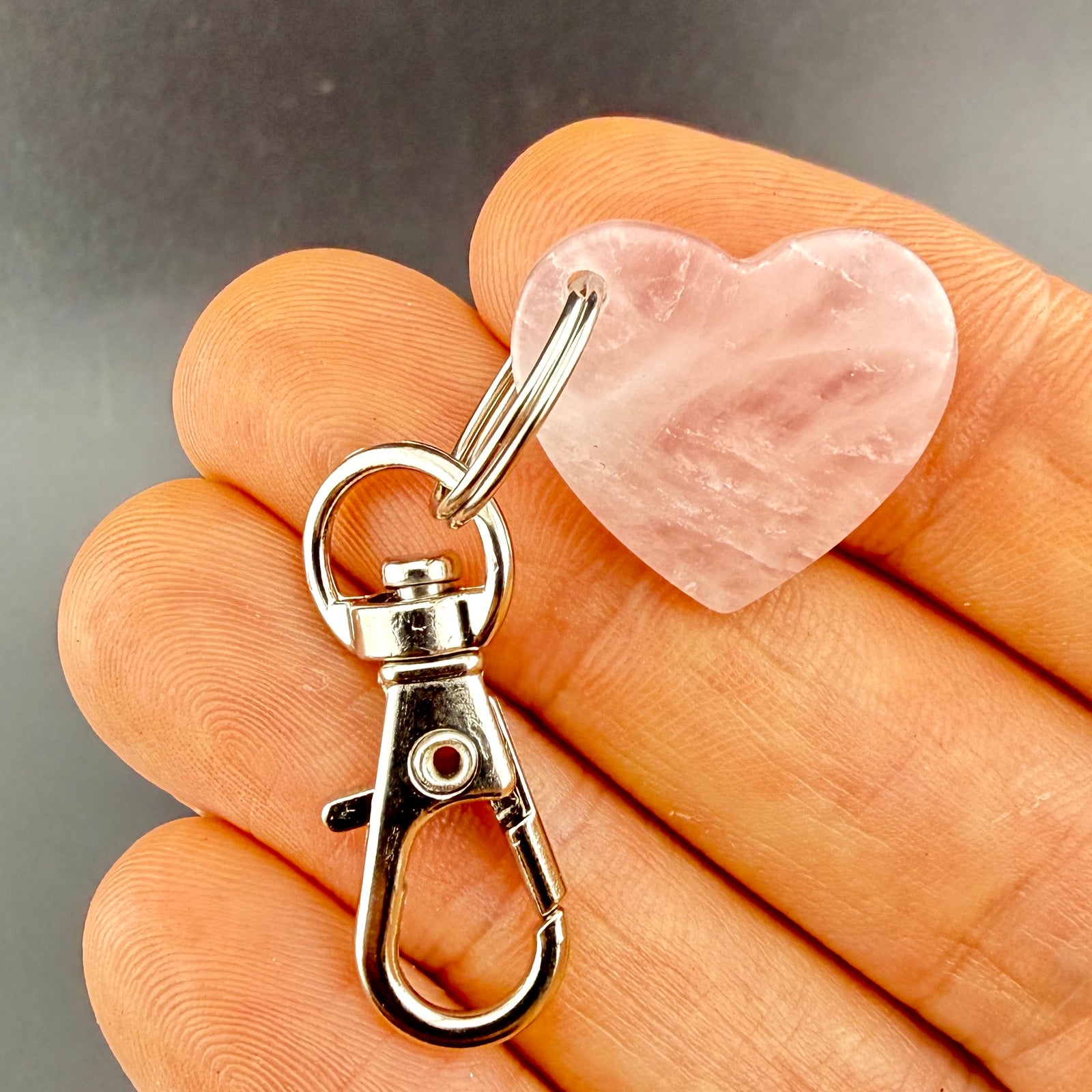 Rose Quartz Keychain