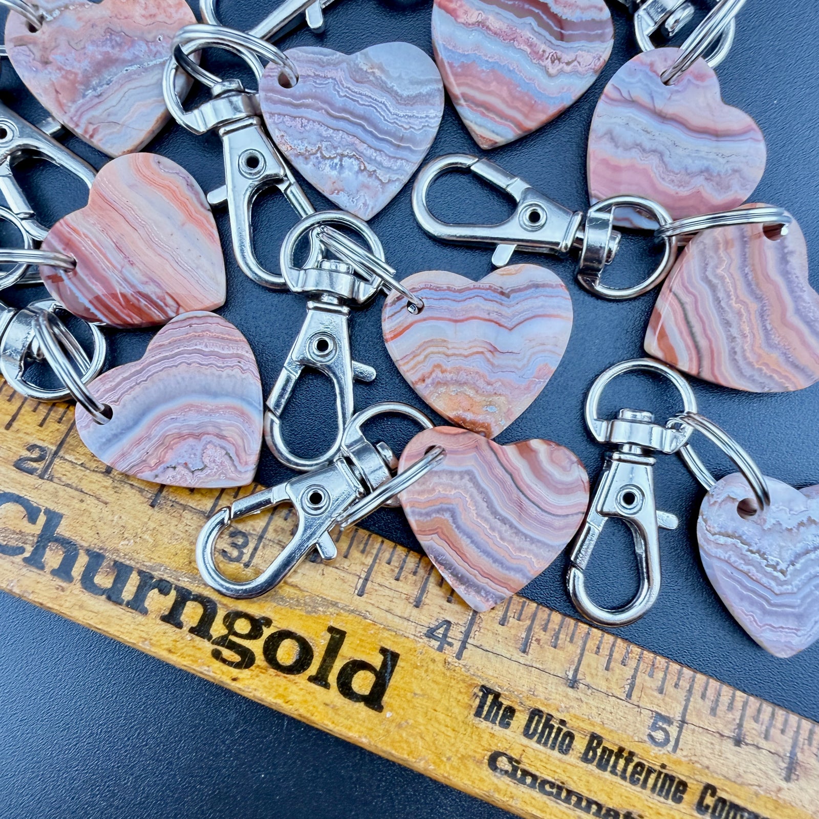 Pink Crazy Lace Keychain