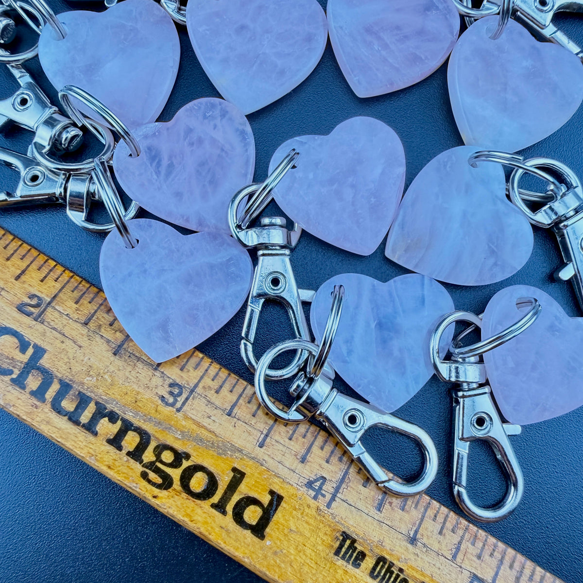 Rose Quartz Keychain