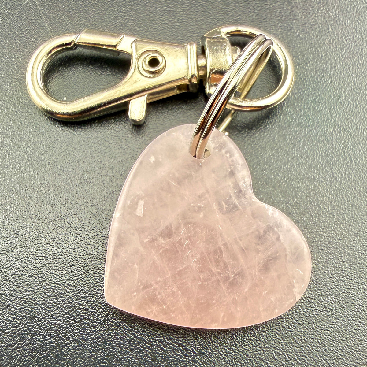 Rose Quartz Keychain