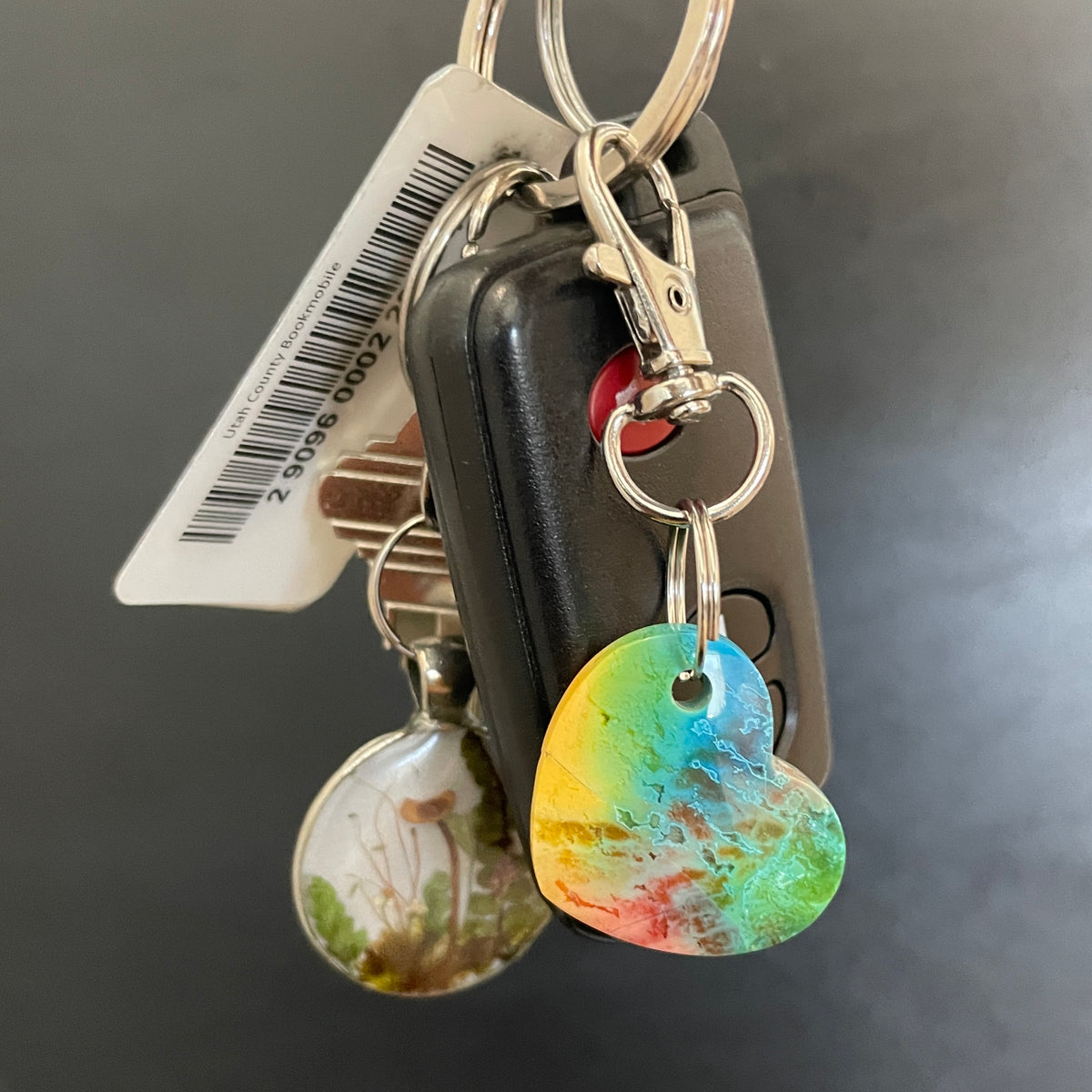 a KEYCHAIN (very FUNctional + you'll see it all the time!)