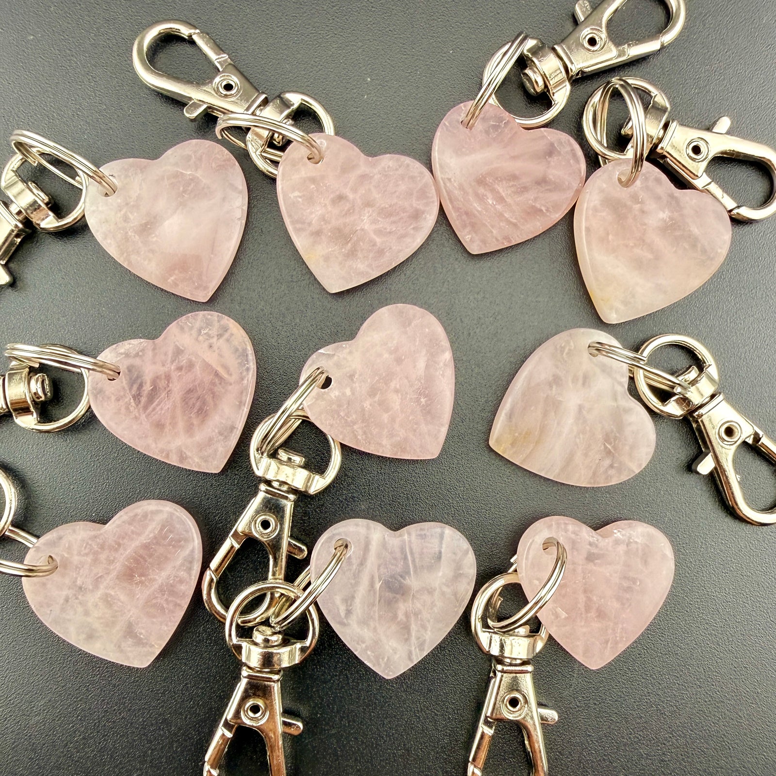 Rose Quartz Keychain