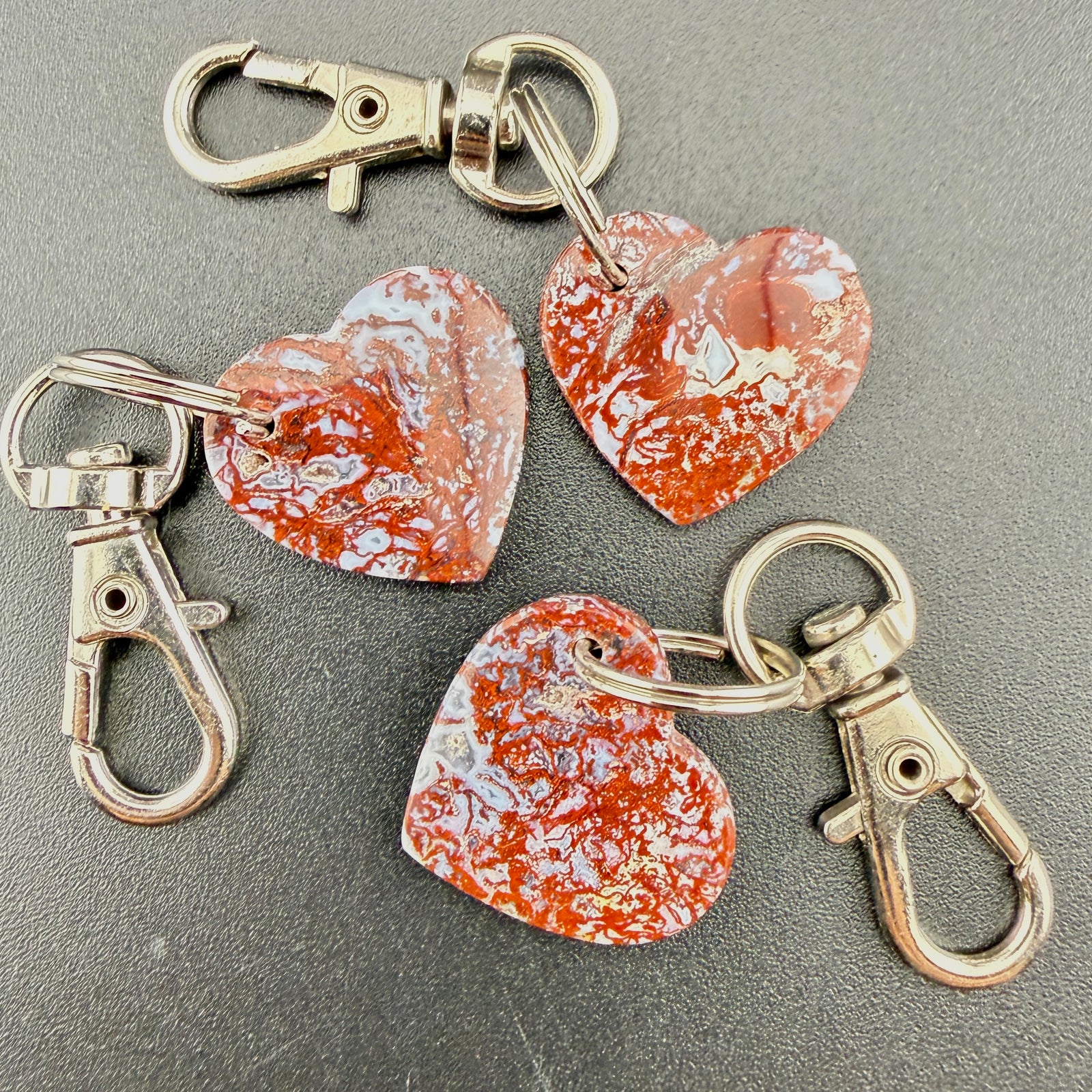 Red Ocean Jasper Keychain