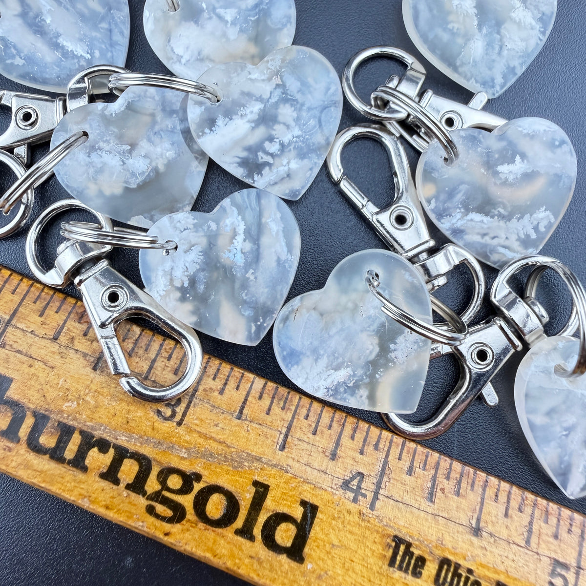 Plume Agate Keychain
