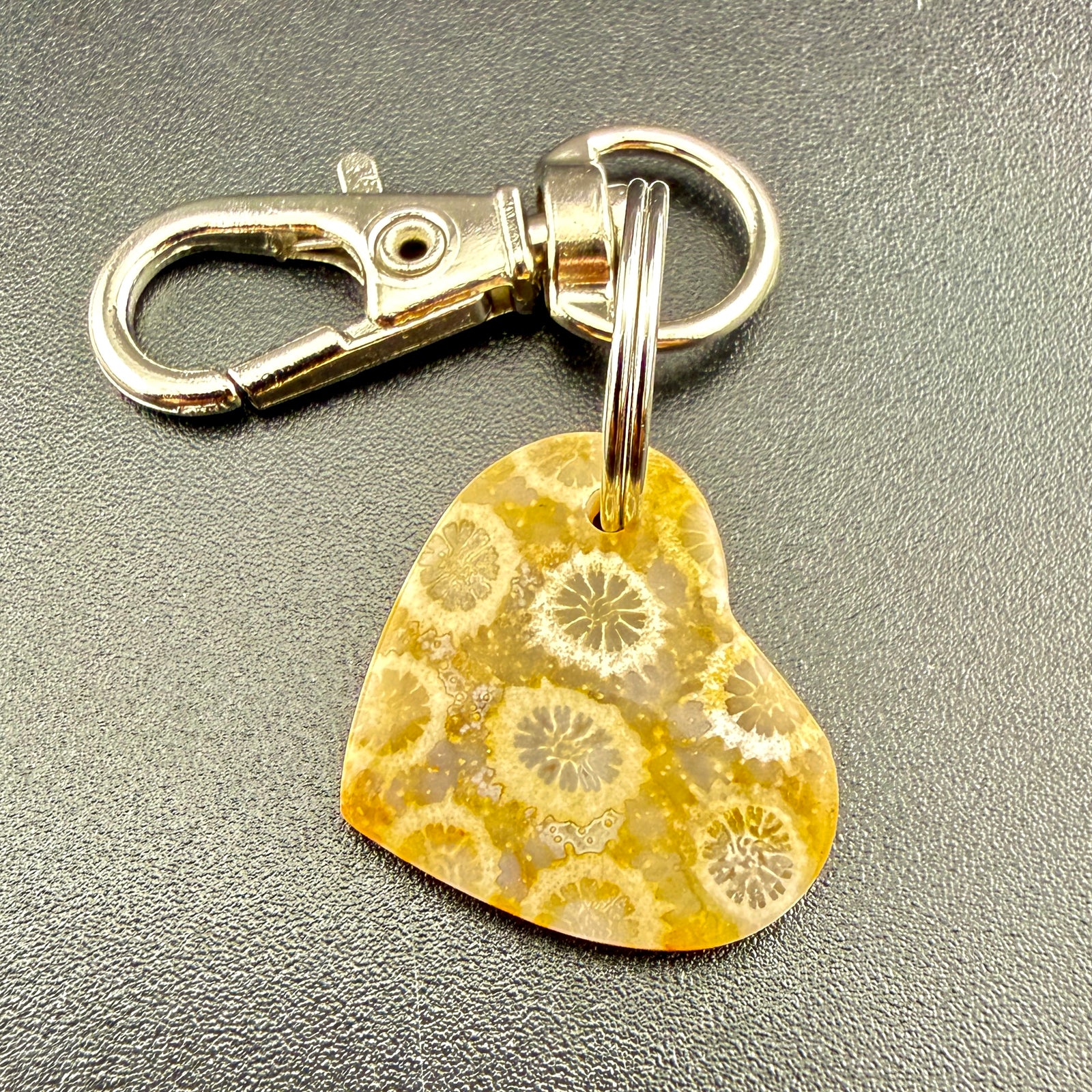 Fossilized Coral Keychains