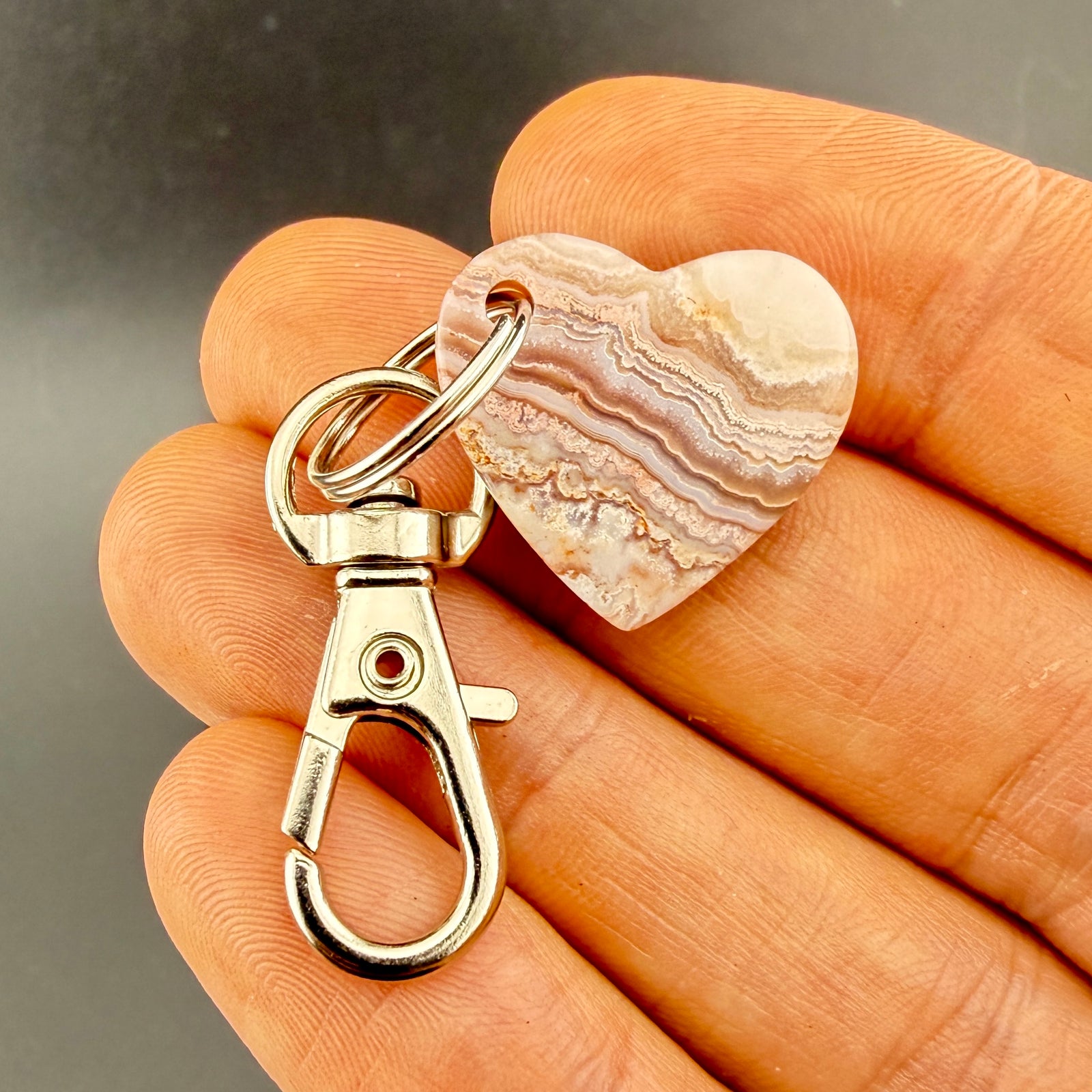 Pink Crazy Lace Keychain