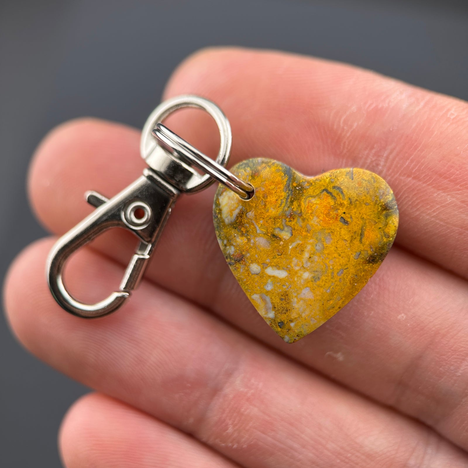 Heart Rock Keychains