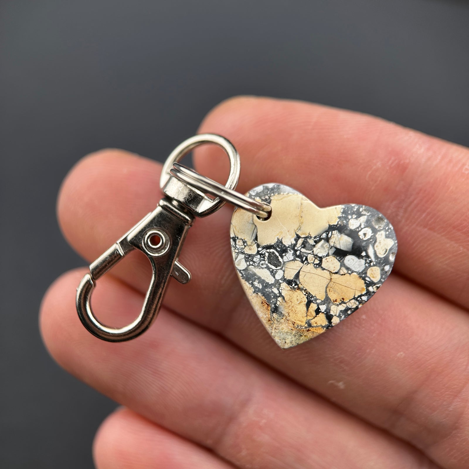 Heart Rock Keychains
