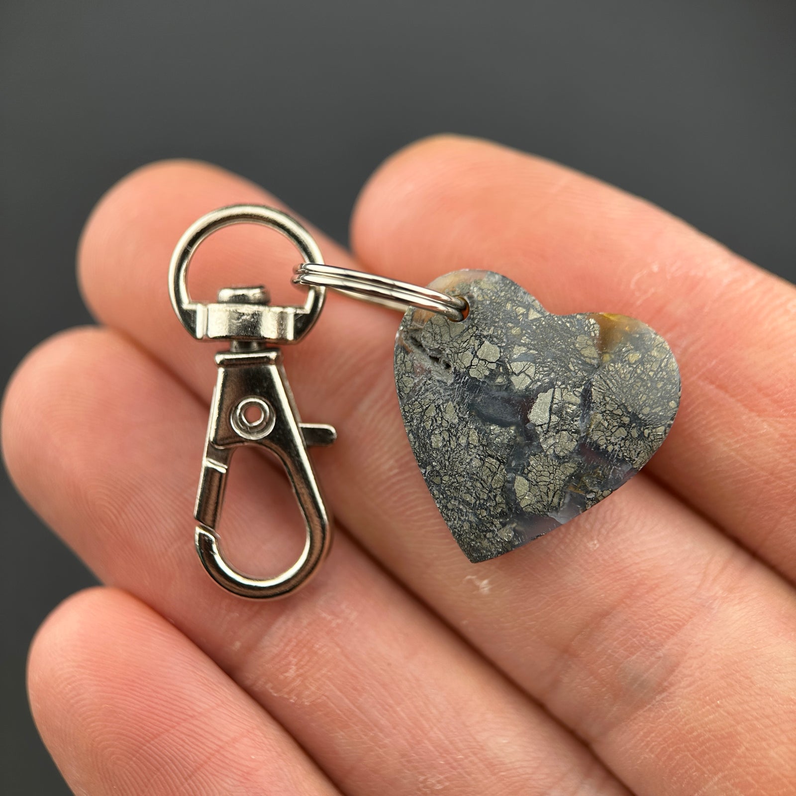 Heart Rock Keychains