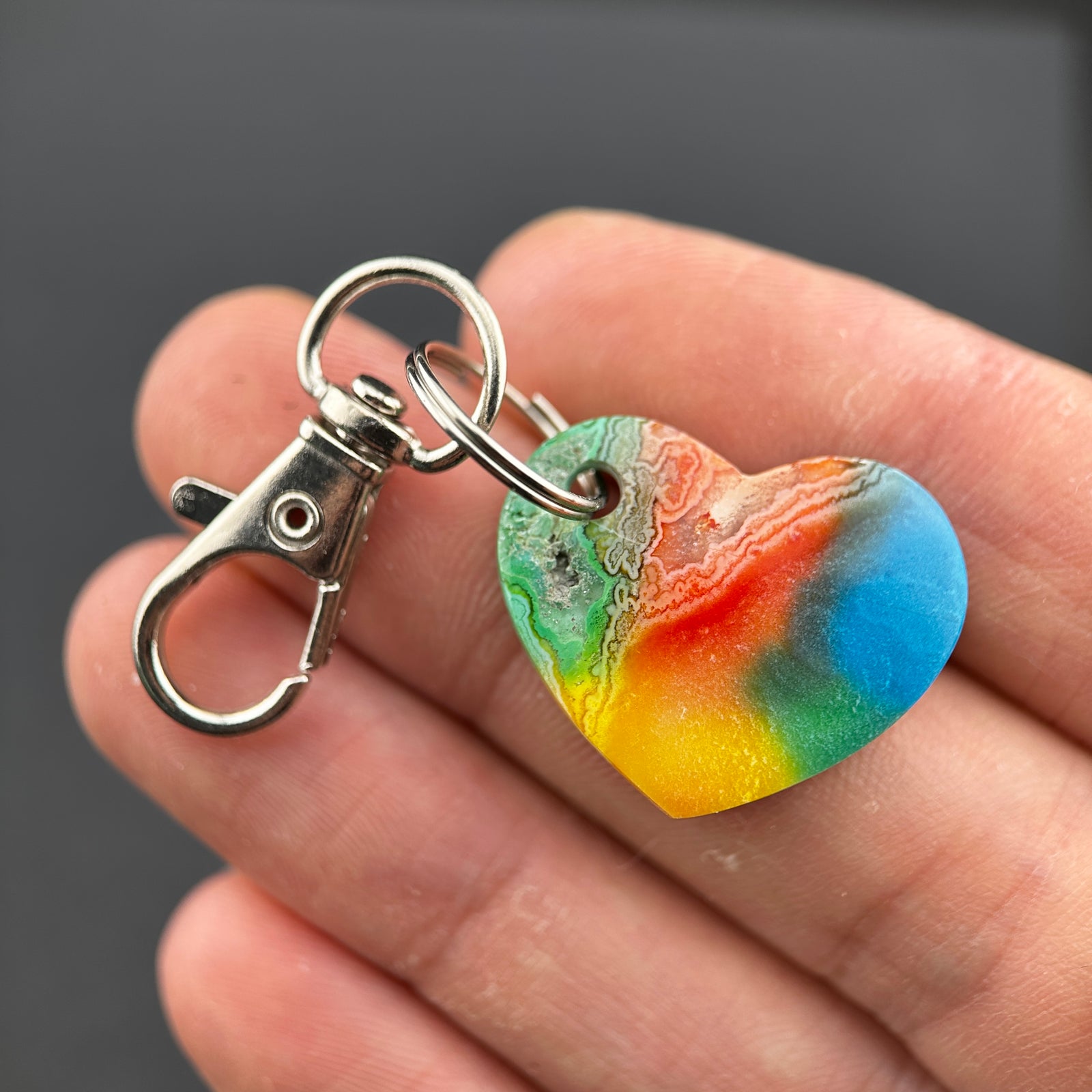 Heart Rock Keychains