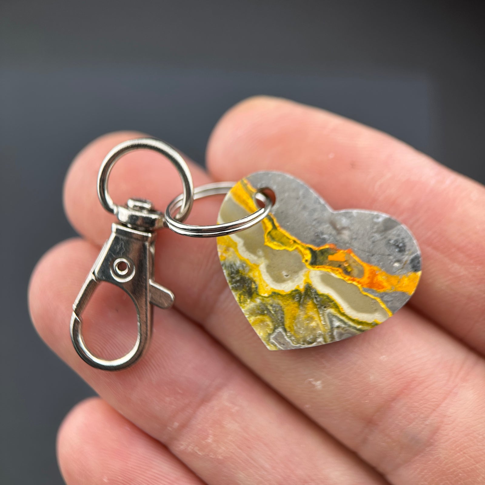 Heart Rock Keychains