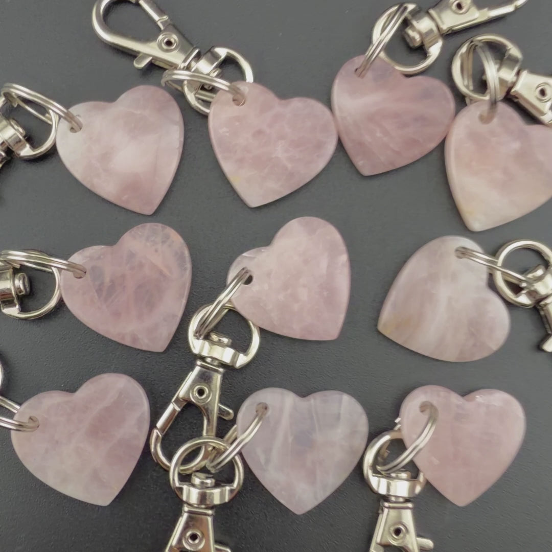 Rose Quartz Keychain